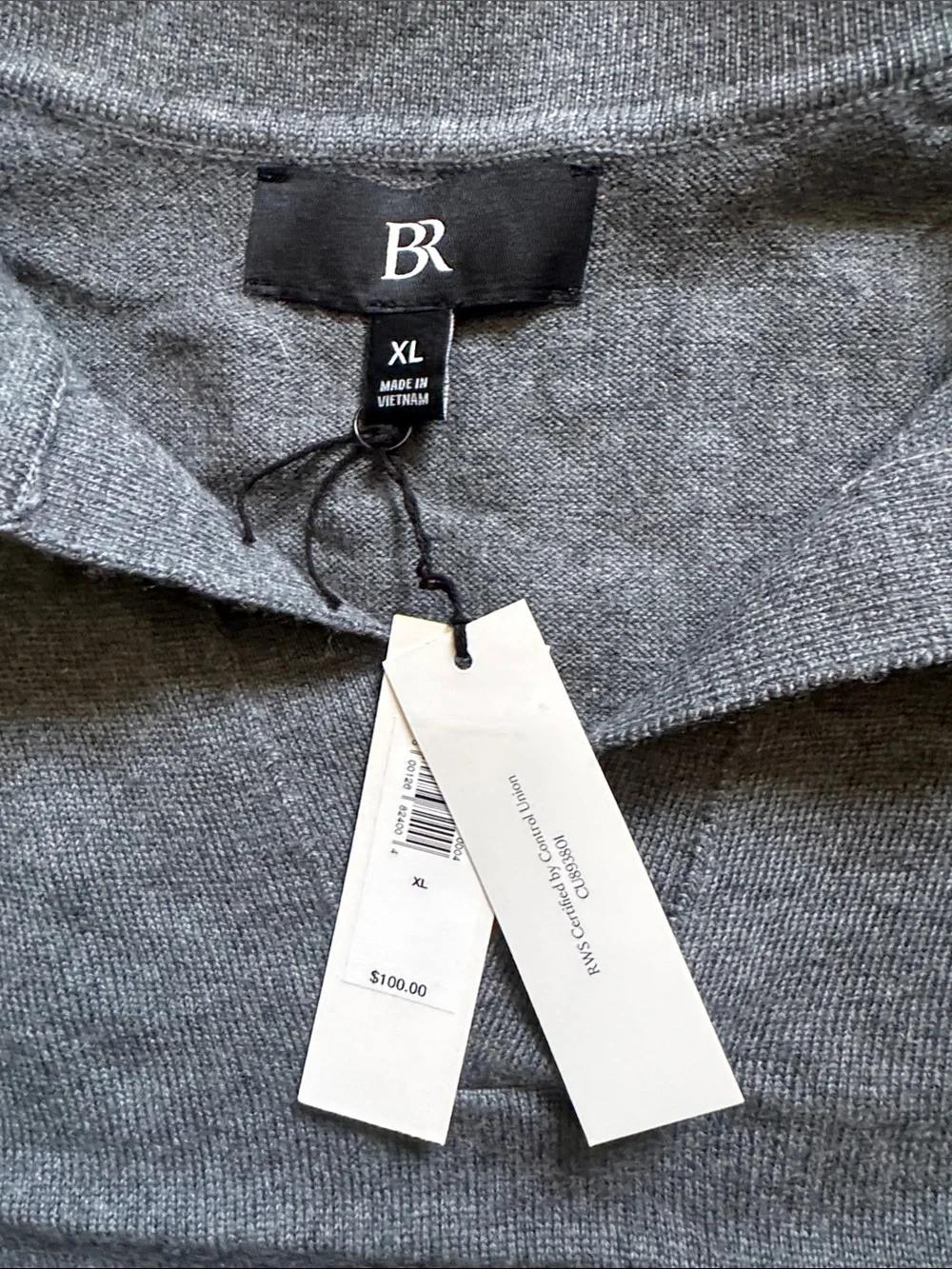 Banana Republic Men's Dark Gray V-Neck Sweater
